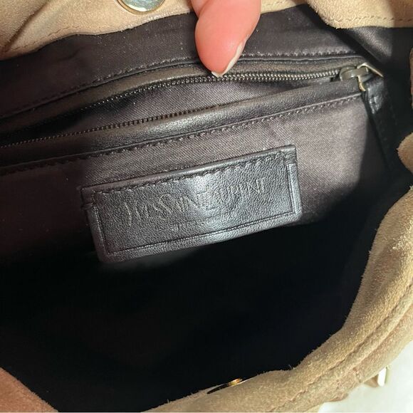 Yves saint Laurent suede bag - preowned - Picture 8 of 11